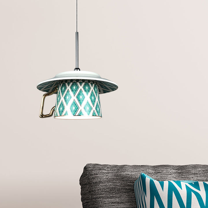 Valentina Vintage Argyle Modello Tazza Ceramica Lampade a Sospensione Camera da Letto