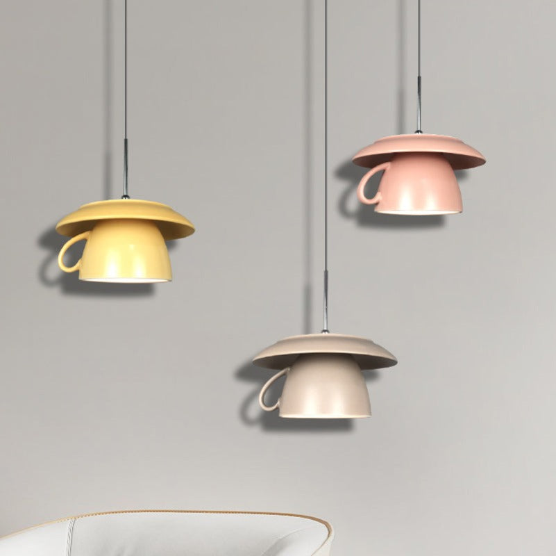 Valentina Pop Arte Tazza Ceramica LED Lampade a Sospensione Studio