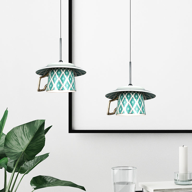 Valentina Vintage Argyle Modello Tazza Ceramica Lampade a Sospensione Camera da Letto