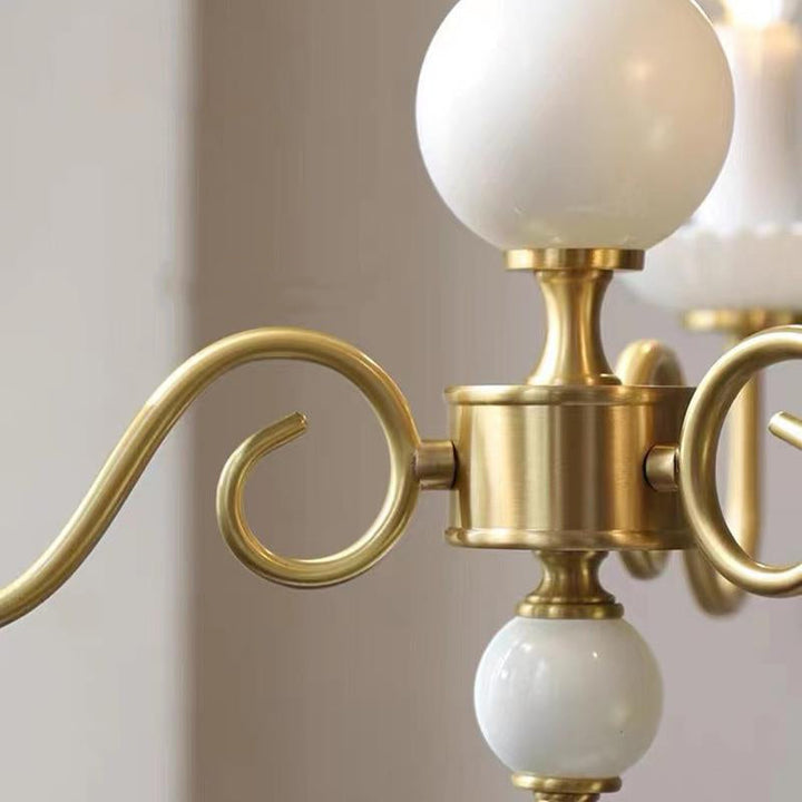 Silva Antico LED Candela Lampadari Ottone Ceramica Camera da Letto