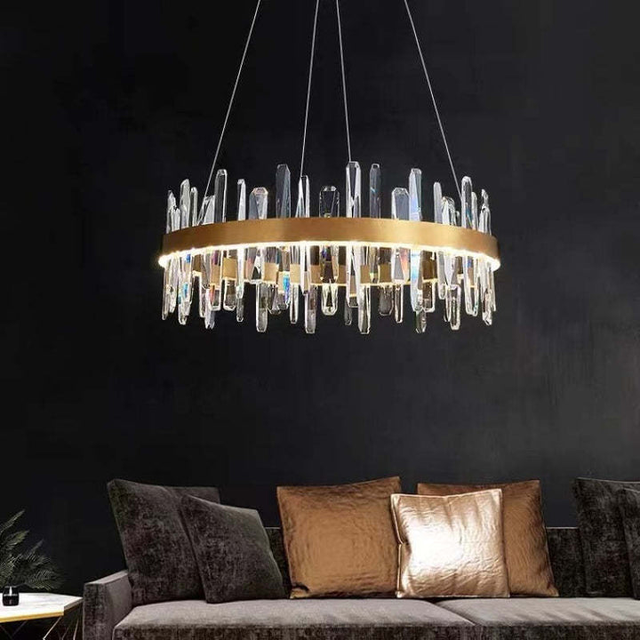 Kristy Moderno LED Lusso Lampadario Metallo Cristallo Soggiorno/Camera da Letto