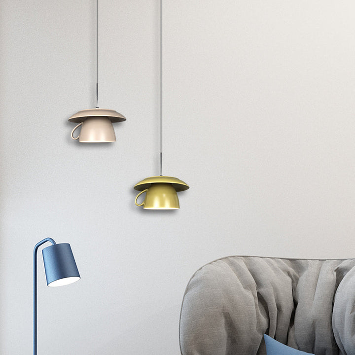 Valentina Pop Arte Tazza Ceramica LED Lampade a Sospensione Studio