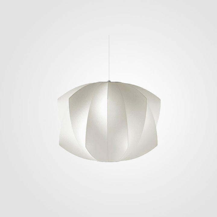 Ritta Design LED Lampada a Sospensione Seta Artificiale Bianco