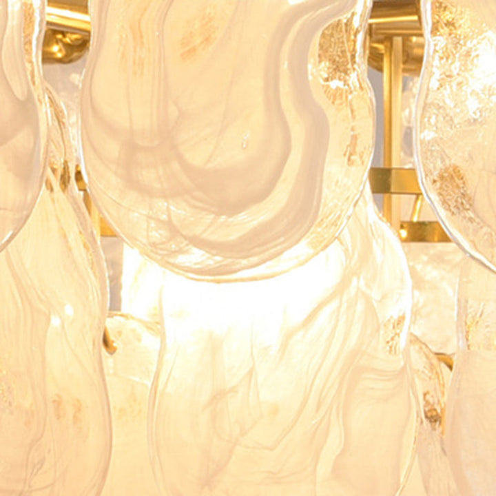Kristy Bellissimo LED Lampadari Vetro Metallo Bianco Oro Elegante Soggiorno/Camera da Letto