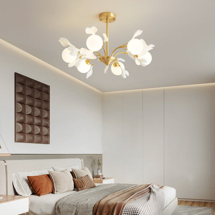 Olivia Lussi Fiore Metallo Vetro Lampadari Camera da letto Soggiorno