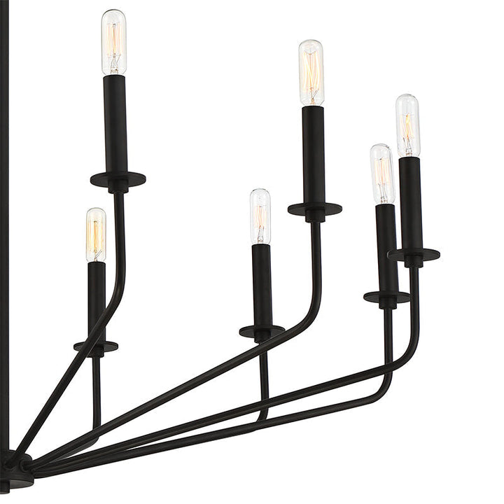 Silva Lampadari LED Moderno Industriale in Metallo Nero per Soggiorno