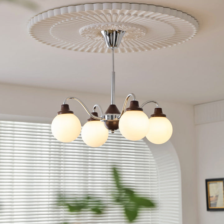 Valentina Francese Metallo/Legno/Vetro Lux Lampadario Cromo/Oro Camera da letto/Soggiorno