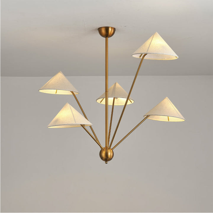 Silva Lampadario a LED Semplice Retrò in Metallo Ottone per Soggiorno/Cucina