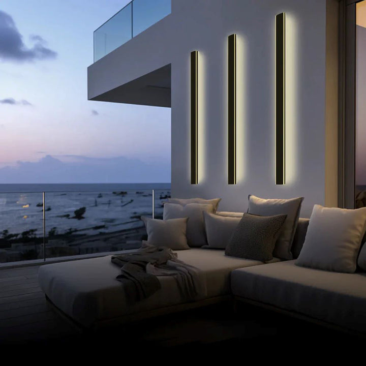 Ray Applique da Esterni Metallo Lineare Balcone Terrazza Minimalista