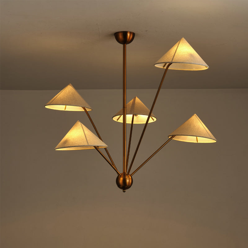 Silva Lampadario a LED Semplice Retrò in Metallo Ottone per Soggiorno/Cucina