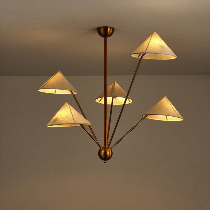 Silva Lampadario a LED Semplice Retrò in Metallo Ottone per Soggiorno/Cucina