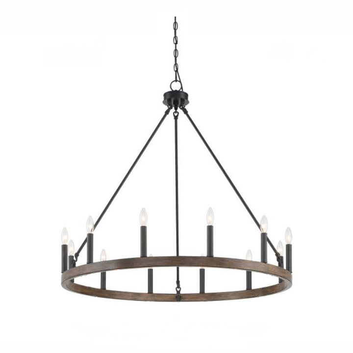 Silva Lampadario LED Moderno Industriale in Metallo Nero per Soggiorno