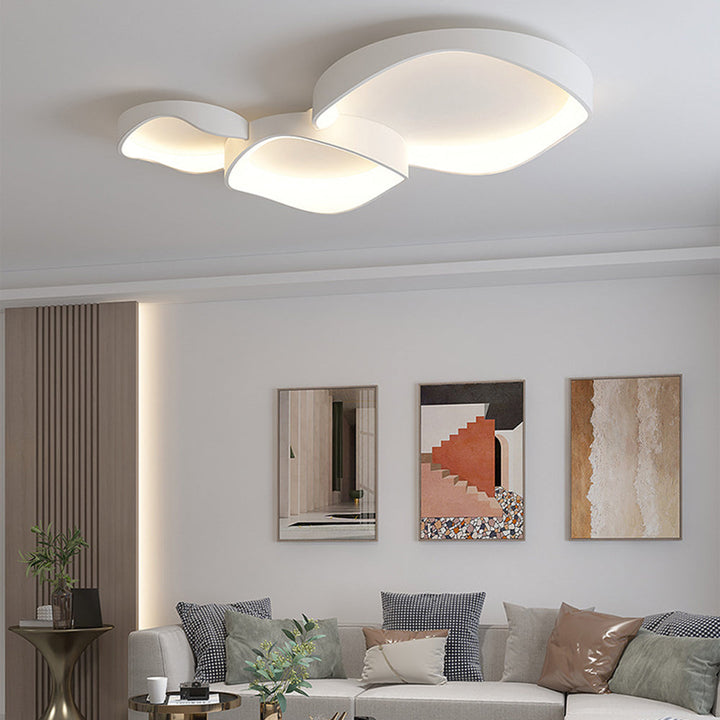 Arisha Moderna LED Irregolare Plafoniera Bianca Onda
