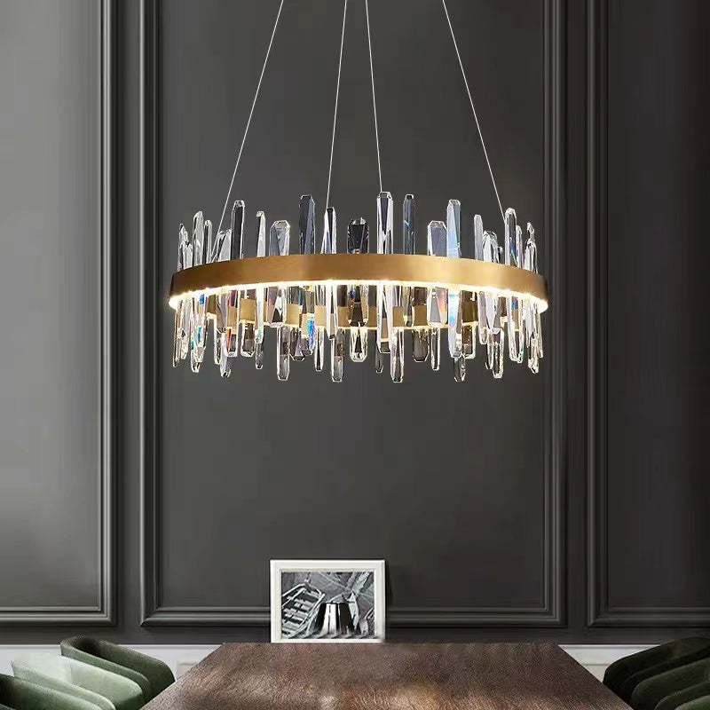 Kristy Moderno LED Lusso Lampadario Metallo Cristallo Soggiorno/Camera da Letto