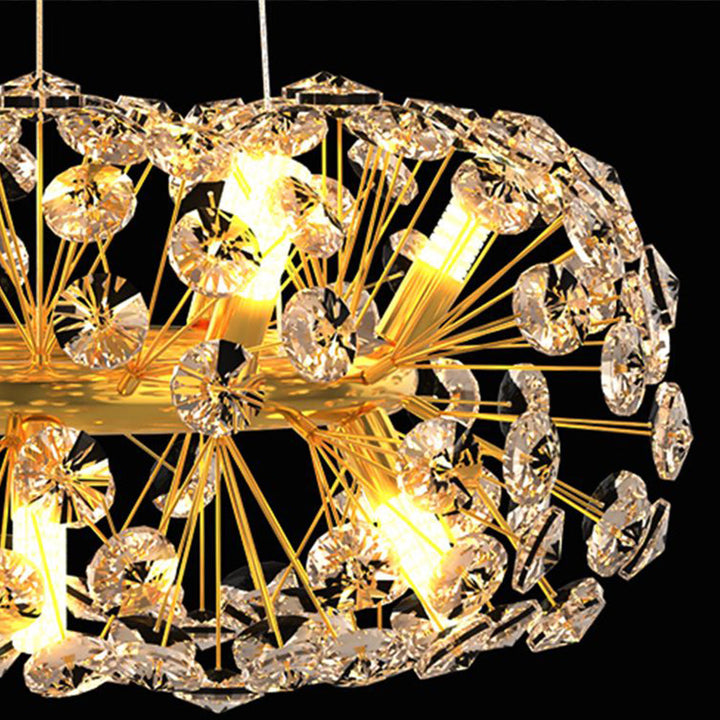 Arisha Lampada a Sospensione Art Flower in Metallo/Cristallo Oro