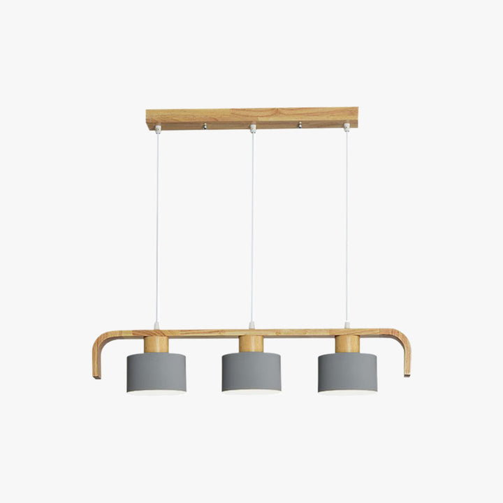 Valentina Lampade a Sospensione Cilindro Nordico, Legno, Camera da Letto