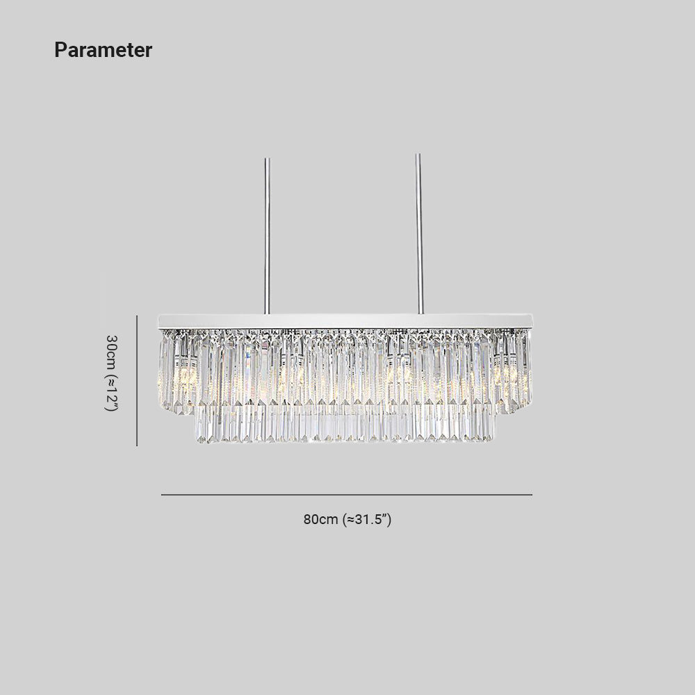Kristy Design LED Lampadario Rettangolare d&