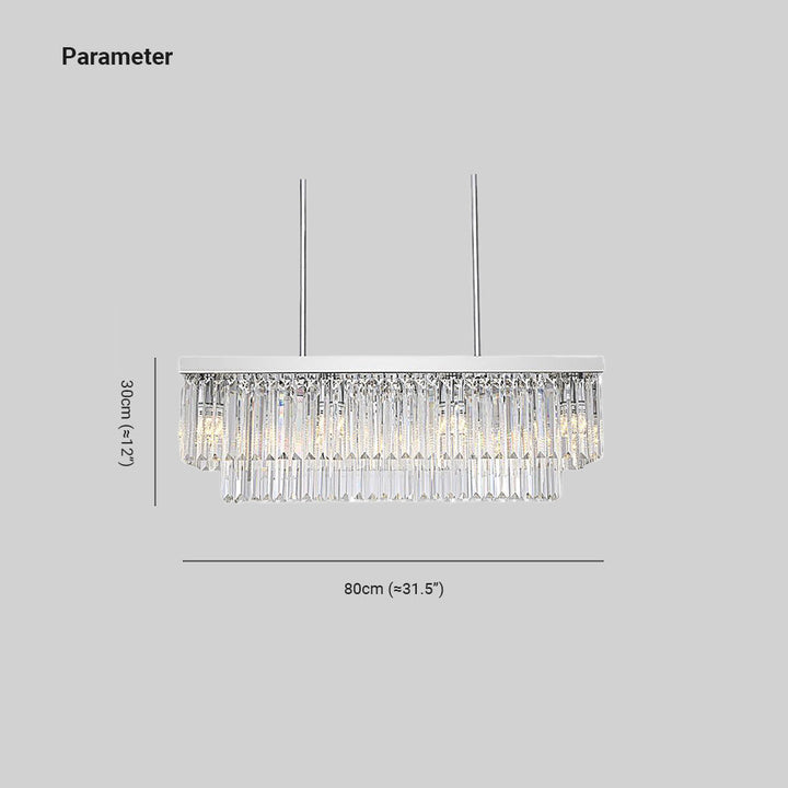 Kristy Design LED Lampadario Rettangolare d&