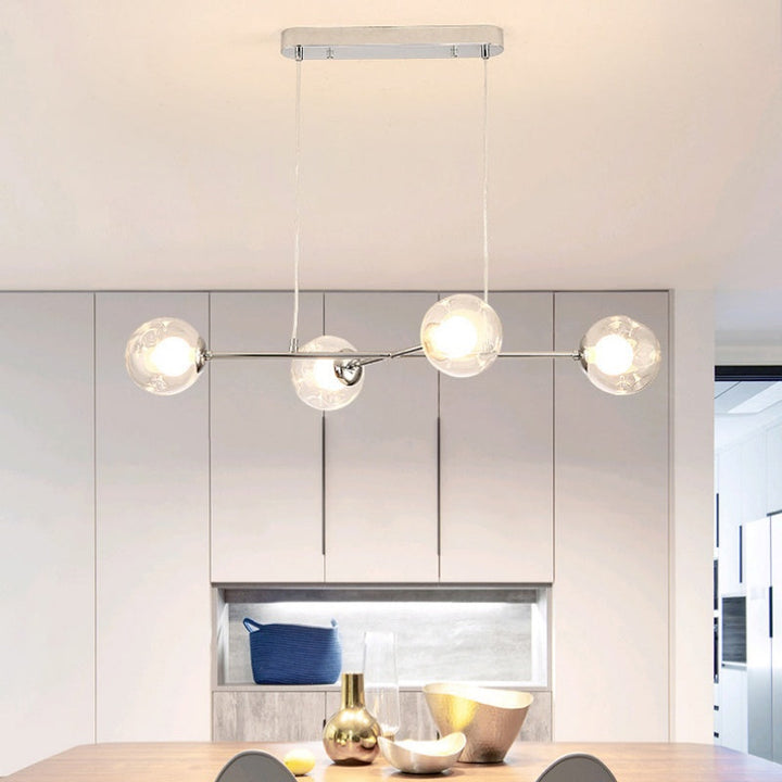 Valentina Moderno Metallo/Vetro Lux Lampadario Cromo Camera da letto/Soggiorno
