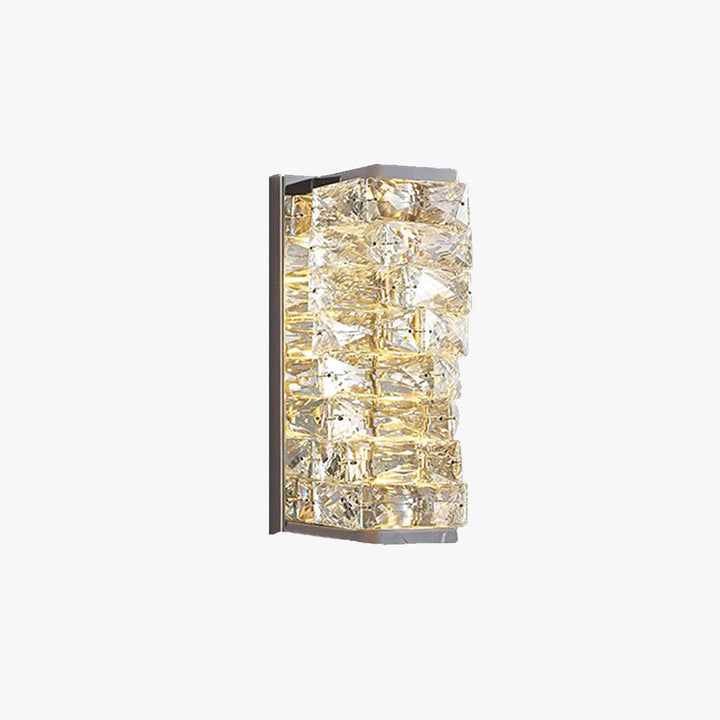 Kristy LED Applique Metallo Cristallo Rettangolare Moderno