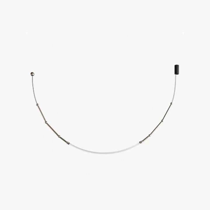 Arisha Lampade a Sospensione Metallo/Silicone Nero Lineare Soggiorno Moderne