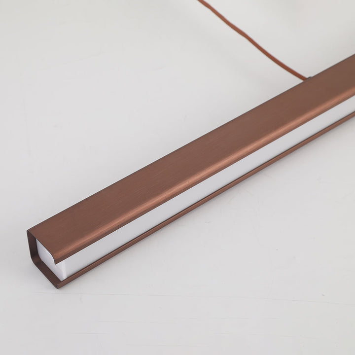 Arisha Moderna LED Lampada a Sospensione Metallo Nero/Marrone Lineare
