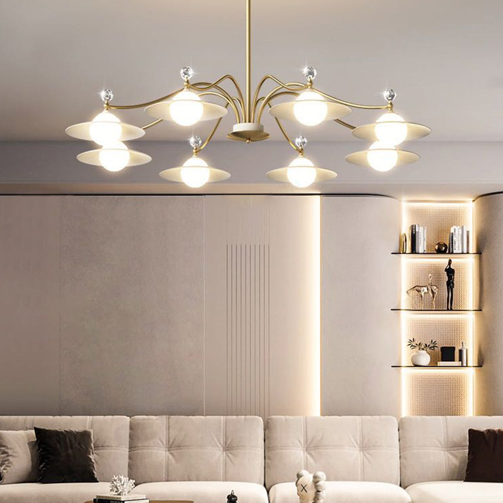Arisha Elegante Soffiato Vetro Lampadari Soggiorno