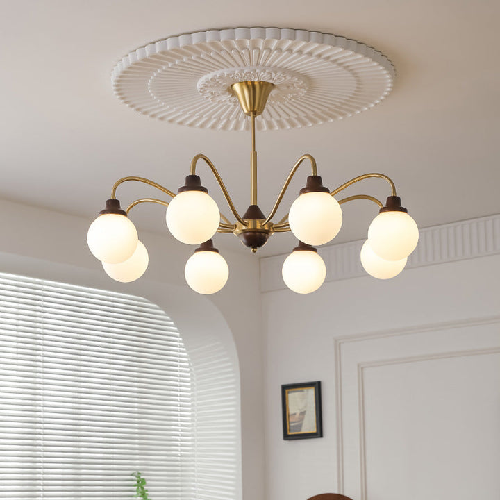 Valentina Francese Metallo/Legno/Vetro Lux Lampadario Cromo/Oro Camera da letto/Soggiorno