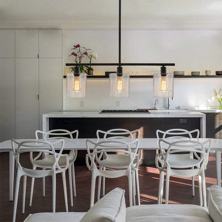 Arisha Industria Minimalista LED Lampadari Nero Metallo Cucina
