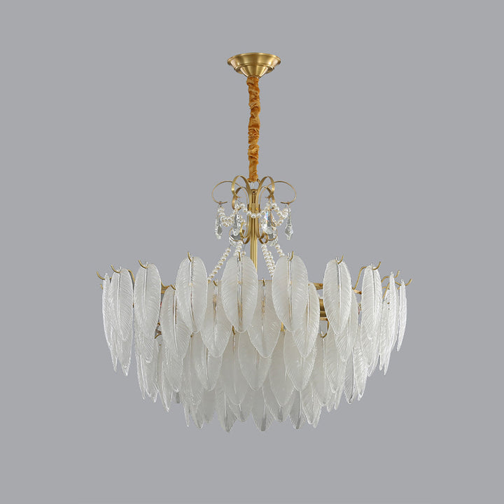 Kristy Lampada a Sospensione Perla/Vetro/Metallo Bianco Elegante Camera da Letto
