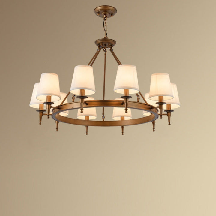 Silva Vintage Industriale LED Lampade a Sospensione Metallo Tessuto Nero/Marrone Sala da Pranzo