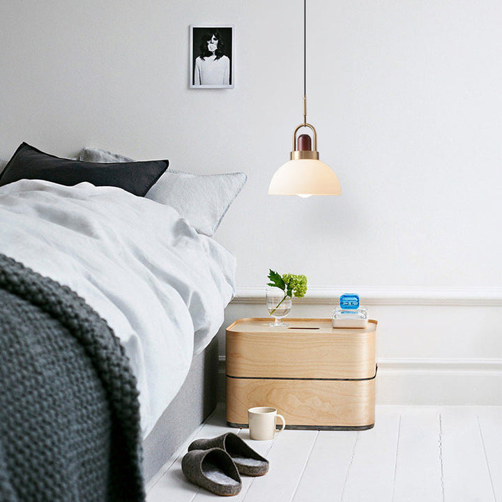 Valentina Moderno LED Lampade a Sospensione Metallo In Legno Vetro Camera da Letto