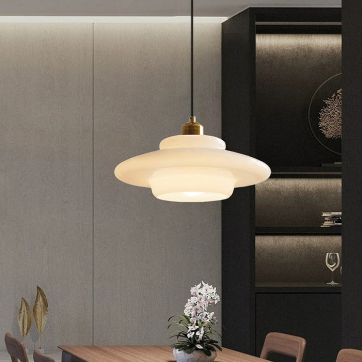 Arisha Mezzo Secolo Arte Lampade a Sospensione Metallo Vetro Sala da Pranzo