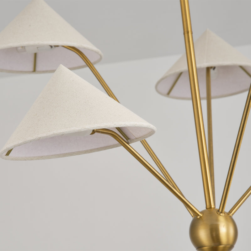Silva Lampadario a LED Semplice Retrò in Metallo Ottone per Soggiorno/Cucina