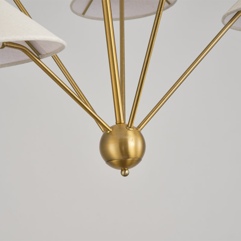 Silva Lampadario a LED Semplice Retrò in Metallo Ottone per Soggiorno/Cucina