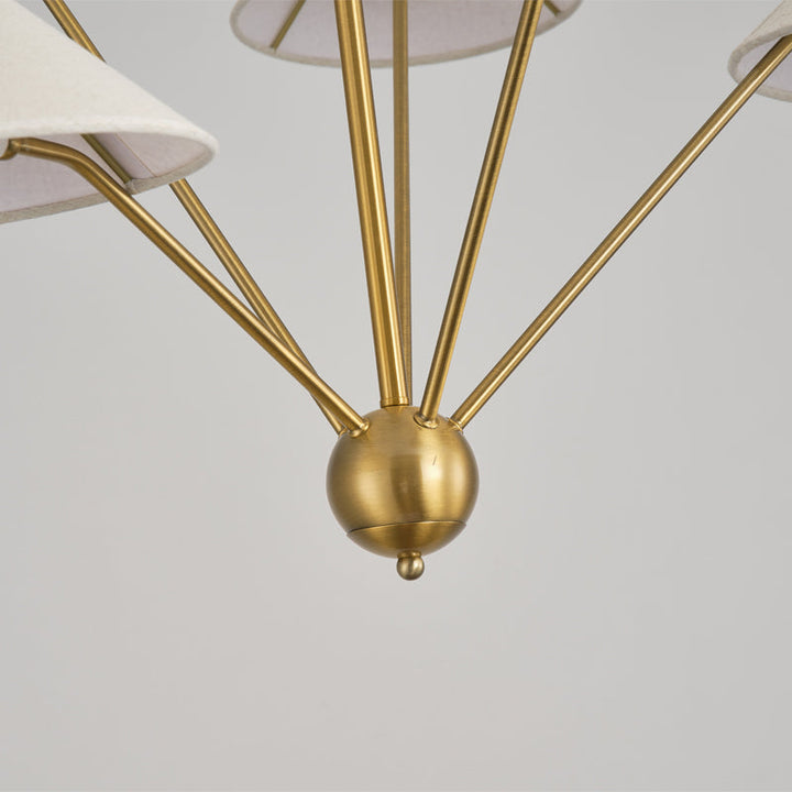 Silva Lampadario a LED Semplice Retrò in Metallo Ottone per Soggiorno/Cucina
