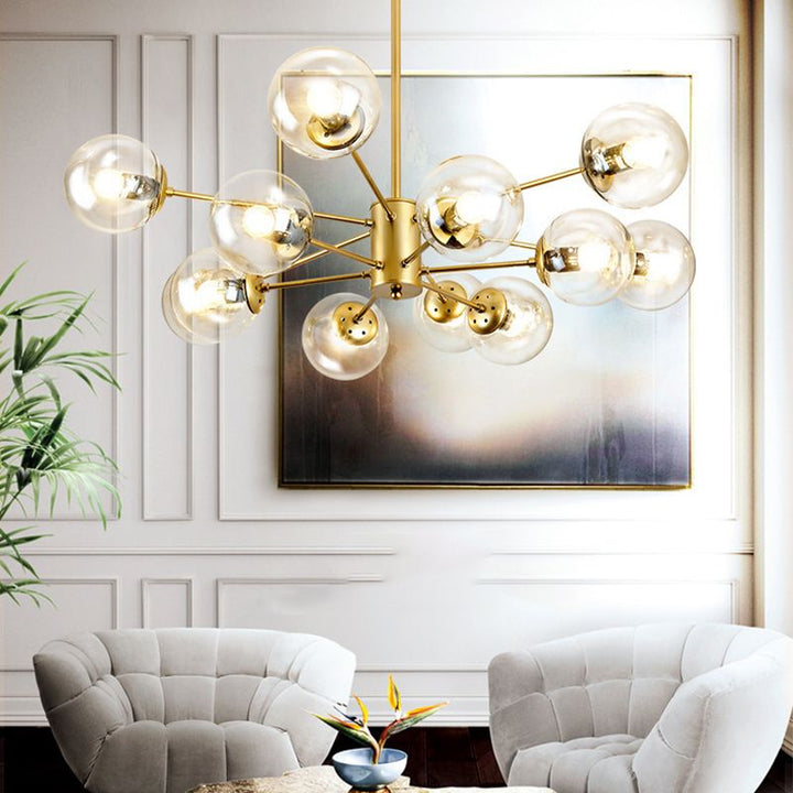 Valentina Moderno LED Semplice Lampade a Sospensione Vetro Metallo Nero/Oro Soggiorno/Camera da Letto