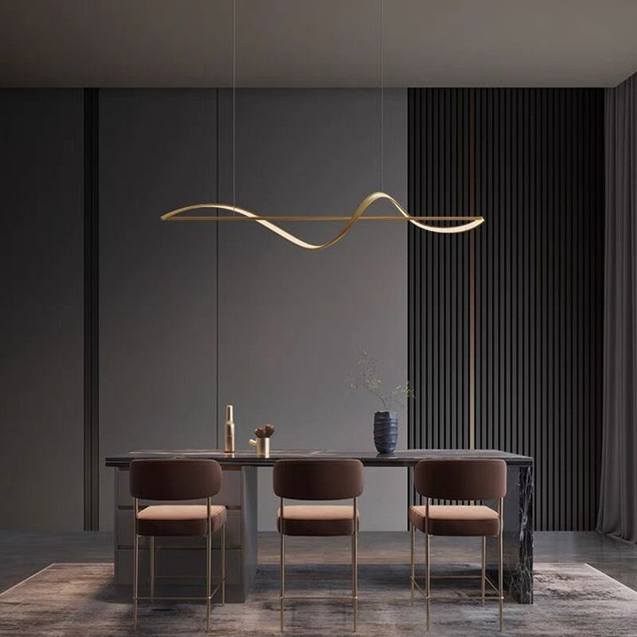 Arisha Lampada a Sospensione Metallo Ottone/Nero Onda Galleria d&