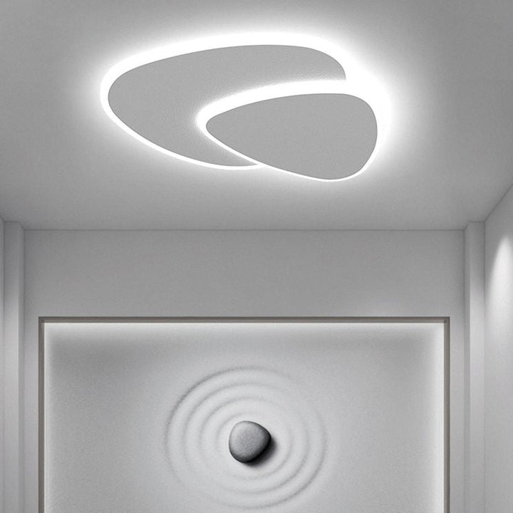 Arisha Plafoniera Geometrica Moderna in Metallo/Acrilico, Bianco