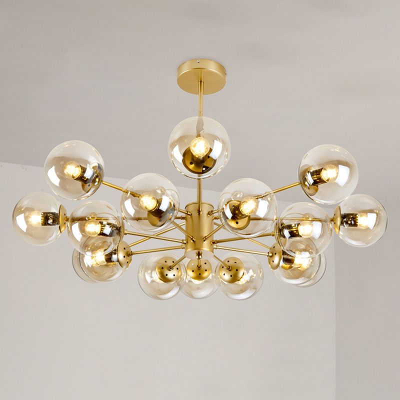 Valentina Moderno LED Semplice Lampade a Sospensione Vetro Metallo Nero/Oro Soggiorno/Camera da Letto
