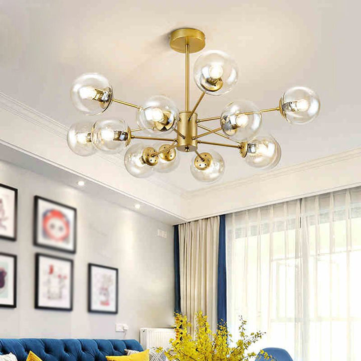 Valentina Moderno LED Semplice Lampade a Sospensione Vetro Metallo Nero/Oro Soggiorno/Camera da Letto