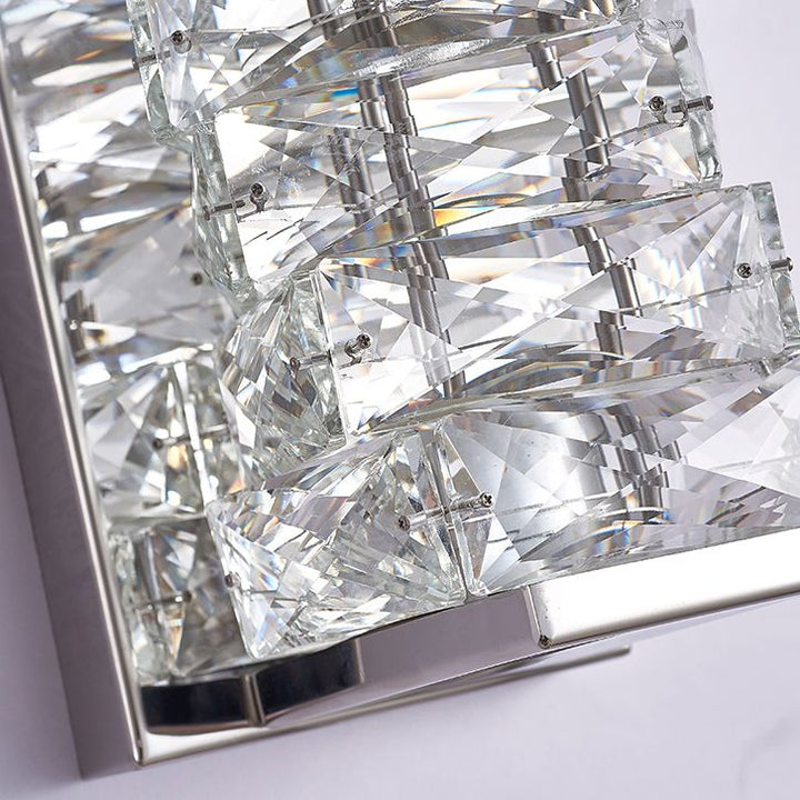 Kristy LED Applique Metallo Cristallo Rettangolare Moderno