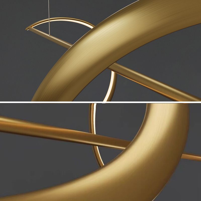 Arisha Lampada a Sospensione Metallo Ottone/Nero Onda Galleria d&