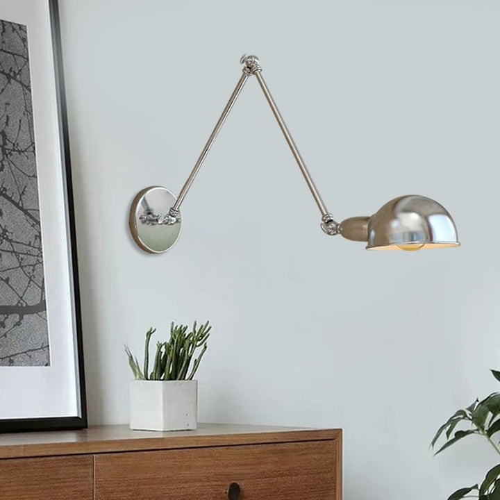 Epoch Minimalista LED Applique Metallo Regolabile Argento