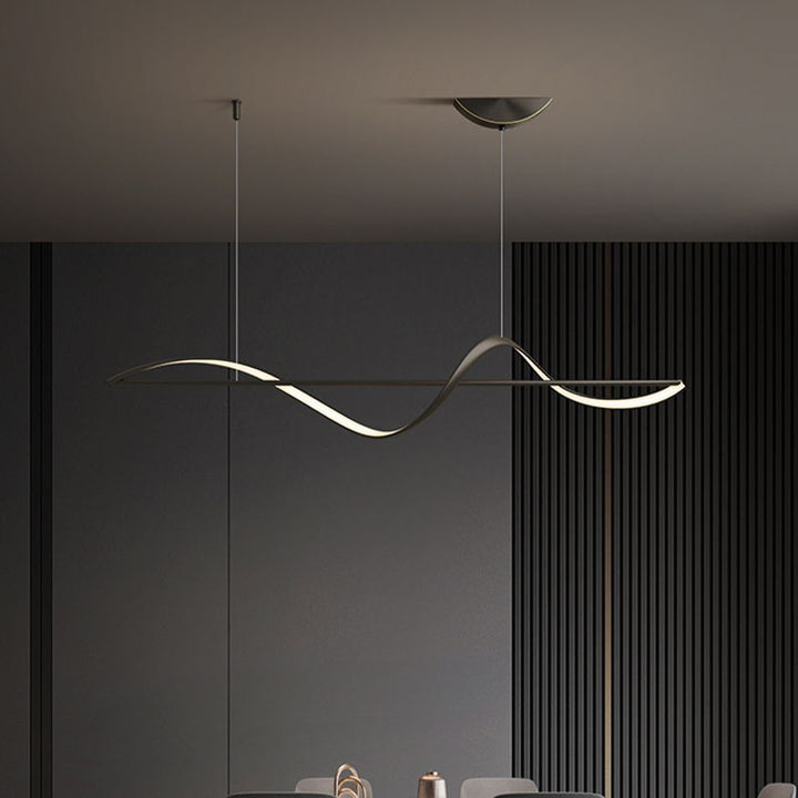 Arisha Lampada a Sospensione Metallo Ottone/Nero Onda Galleria d&