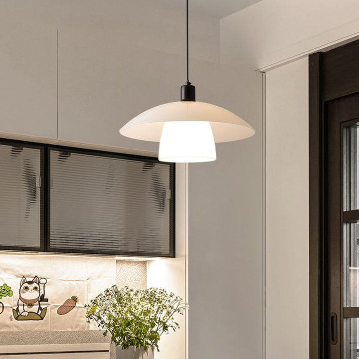 Arisha Elegante Rotondo Metallo Vetro Lampade a Sospensione