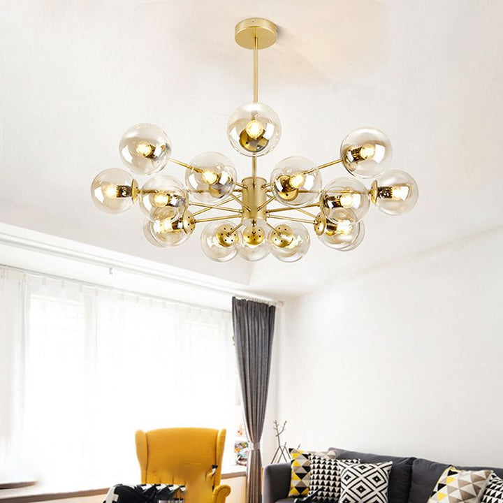 Valentina Moderno LED Semplice Lampade a Sospensione Vetro Metallo Nero/Oro Soggiorno/Camera da Letto