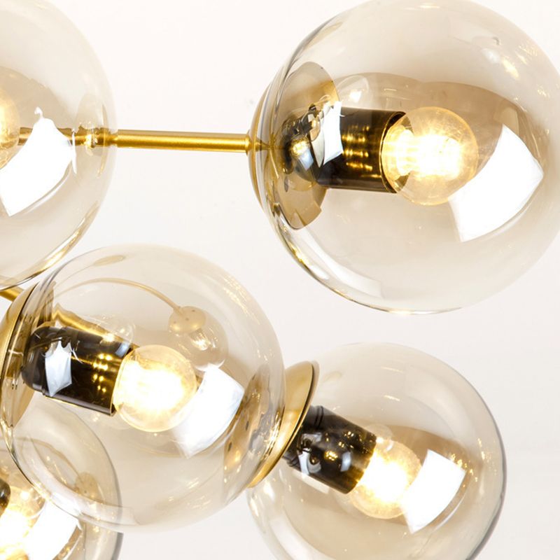 Valentina Moderno LED Semplice Lampade a Sospensione Vetro Metallo Nero/Oro Soggiorno/Camera da Letto