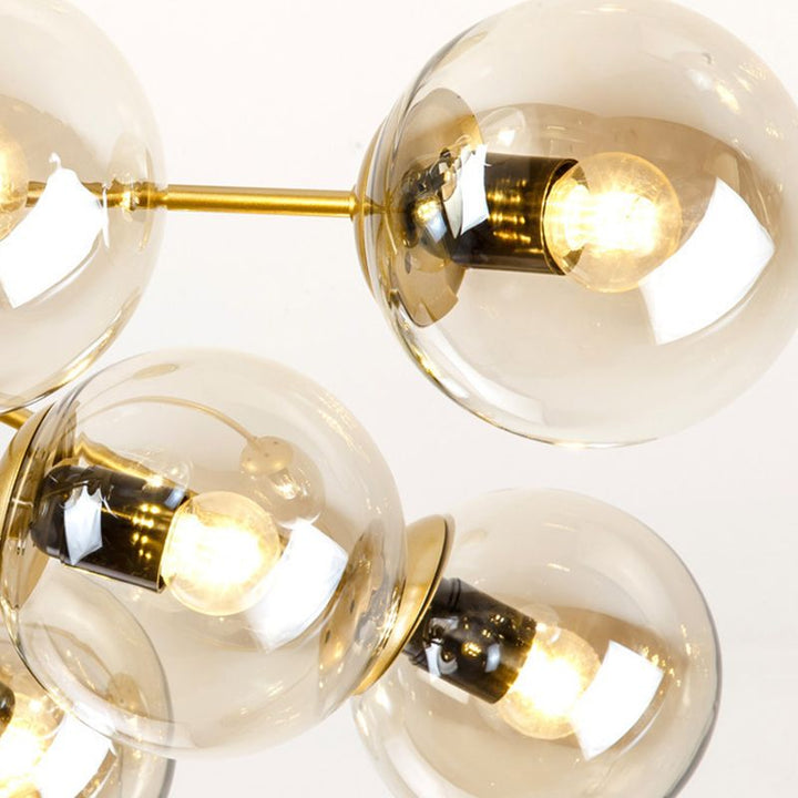 Valentina Moderno LED Semplice Lampade a Sospensione Vetro Metallo Nero/Oro Soggiorno/Camera da Letto