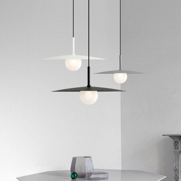 Arisha Moderno Piatto Metallo Lampade a Sospensione, Nero/Bianco/Grigio